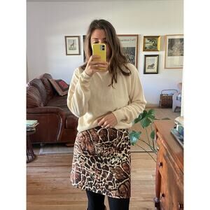 Y2K Cache Leopard Sequin Mini Skirt